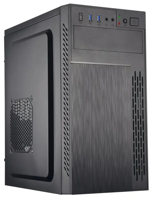 EUROCASE MidT ML M6-505B / mATX / bez barošanas blokse / 2x USB 3.0 / USB-C / melna