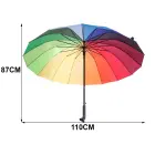 Large umbrella rainbow umbrella sturdy automatic — Photo 9