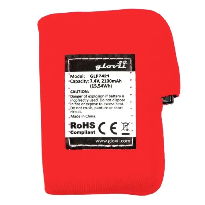 Li-Poly 2100 mAh aku soojendusega kinnastele ja mütsile, 7.4V