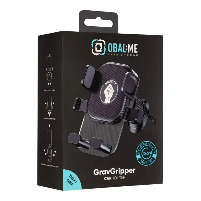 Автомобильный держатель OBAL:ME GravGripper, черный
