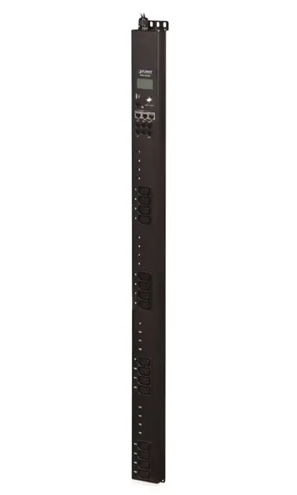 PLANET IPM-16230, IP vertical control 16x sockets 240V/10A, 0U Rack, LED+display, 2 cascade ports, sensor port