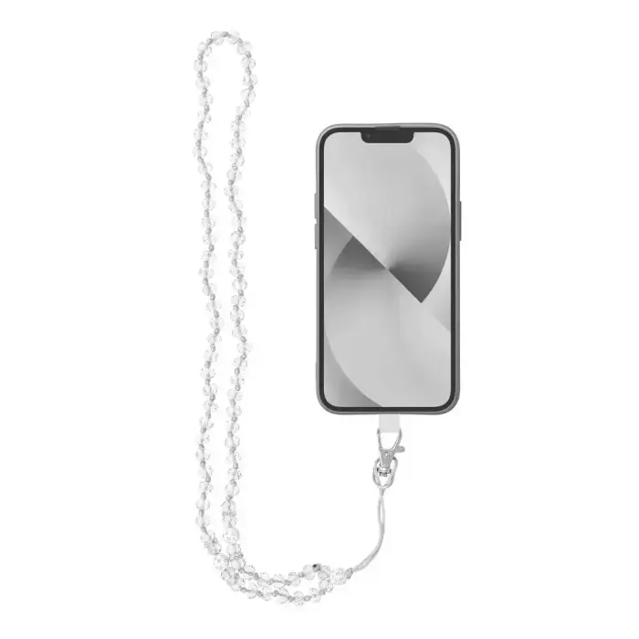 CRYSTAL DIAMOND Telefoni kaelapael, 74cm - Valge