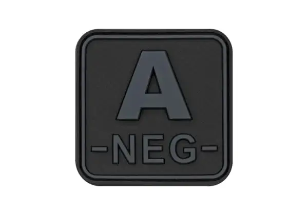 Bloodtype Square Rubber Patch – A Neg