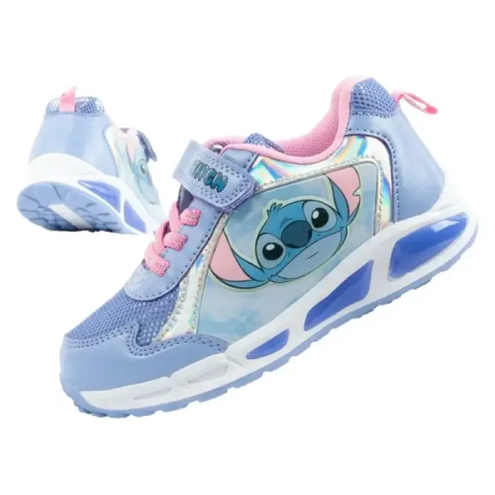 Leomil Stitch children's sports shoes, lightweight sneakers with Velcro LED - Pantofi: 25