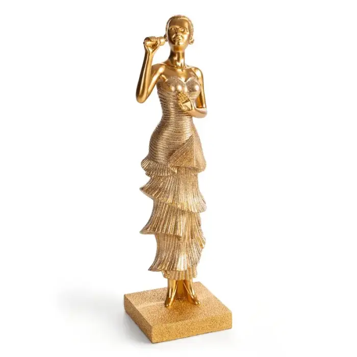 Decorative figurine Doli 9x8x31 cm gold Eurofirany