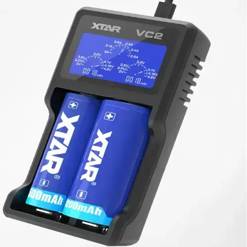 XTAR VC2 LCD akulaadija